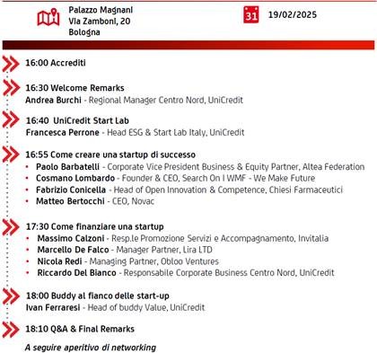 EMILIA ROMAGNA ECONOMY - UniCredit Start Lab a Bologna